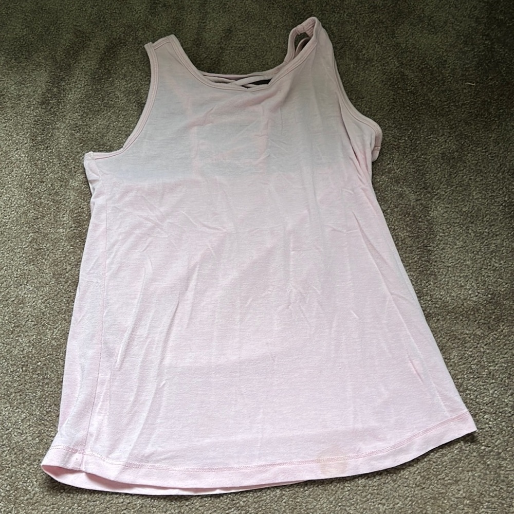Pink tank top, girls large.